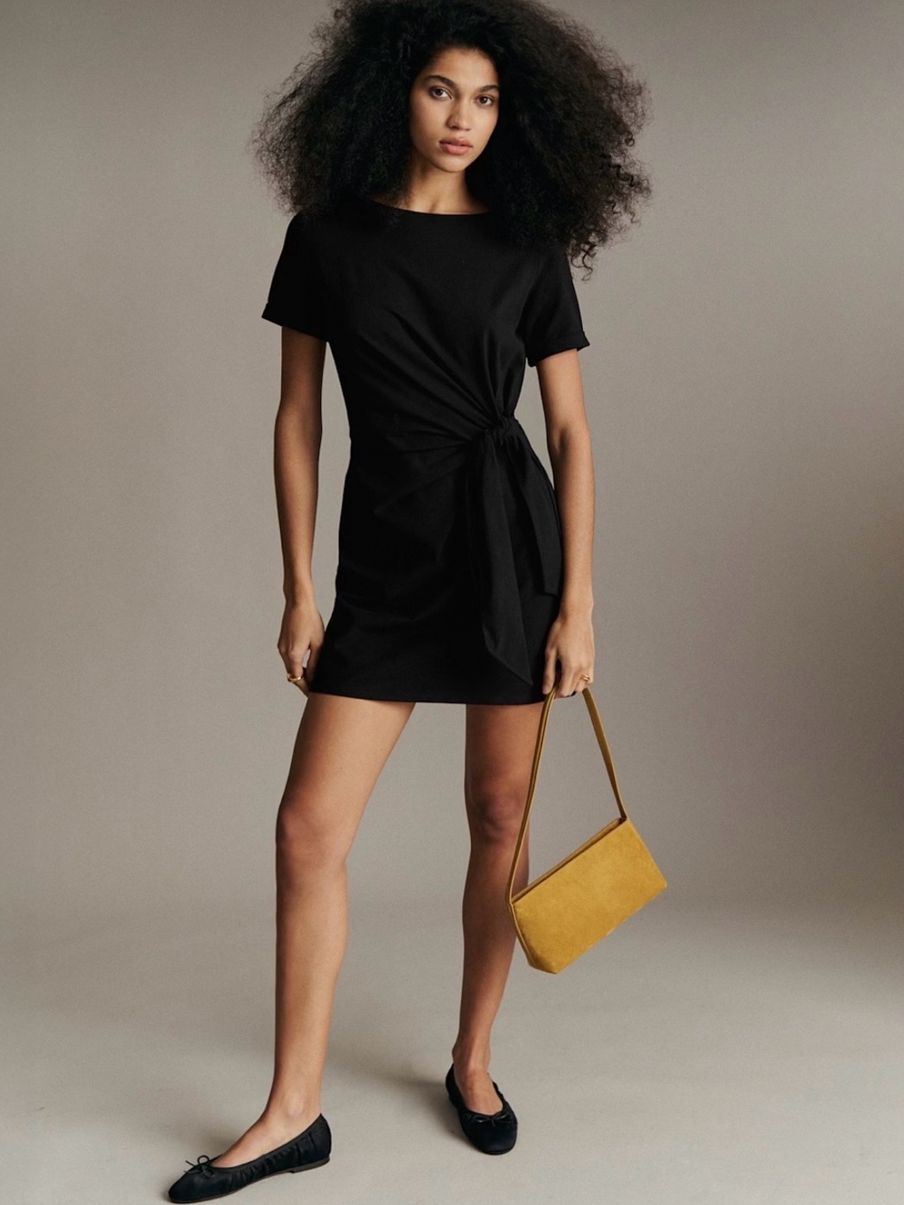 Sezane Pippa Short Dress Black - Size XS